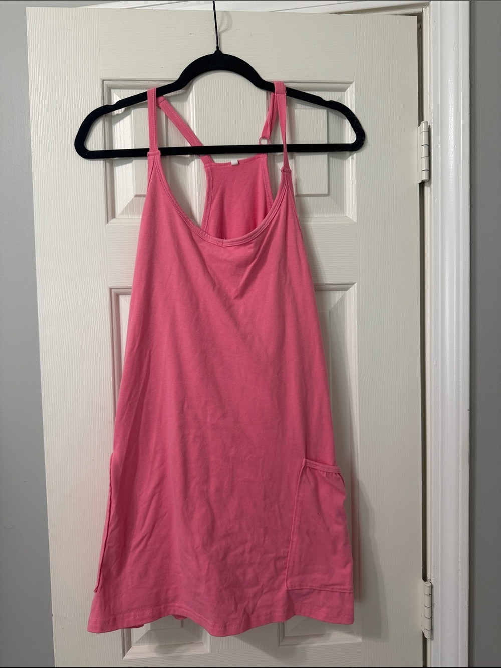 Women’s Pink Sleeveless Pocket Tank Dress